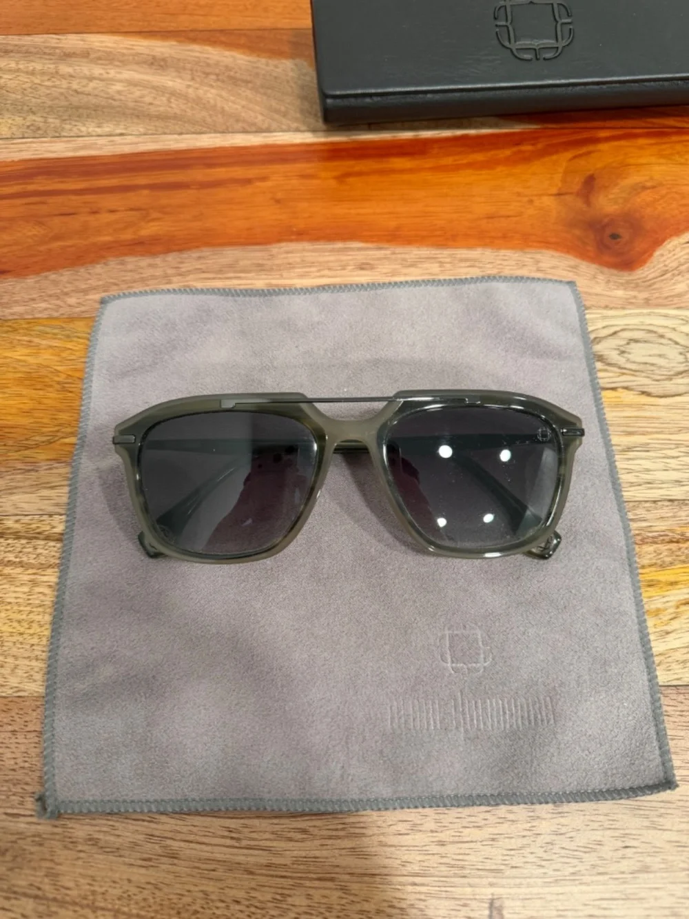 Blake Kuwahara Delano Sunglasses Olive Horn 53-19 NEW